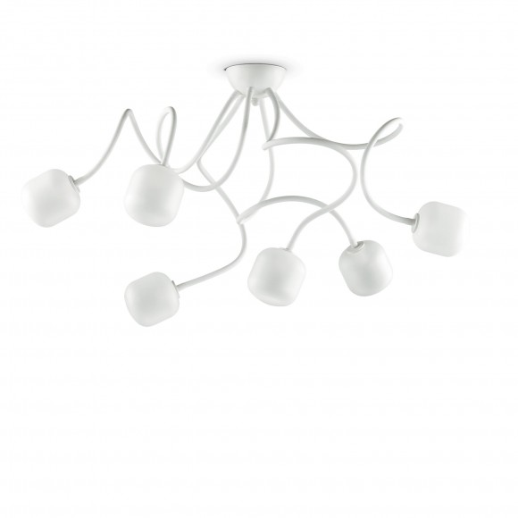 Ideal Lux 174921 mennyezetre szerelhető lámpa Octopus Bianco 6x28W|G9 - fehér