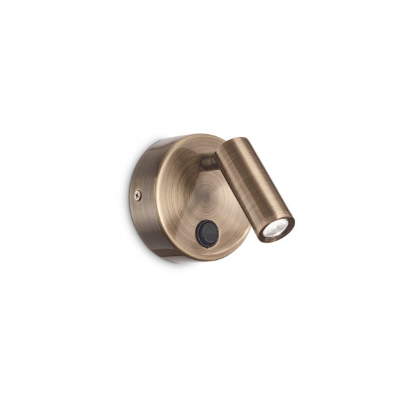 Ideal Lux 233680 LED fali spotlámpa kapcsolóval Page 1x3W oldal | 3000K - bronz