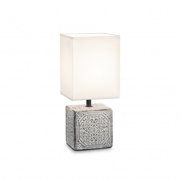 Ideális Lux 245348 asztali dekorációs lámpa Kali 1x40W | E14 - fehér
