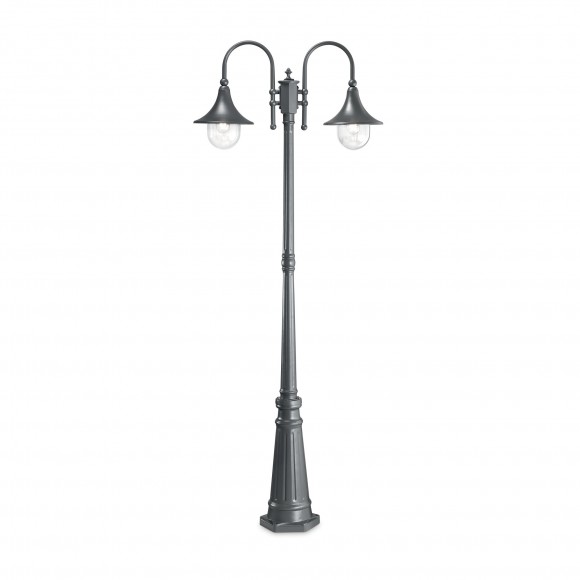 Ideális Lux 246833 kültéri állólámpa Cima 2x60W | E27 | IP43 - antracit