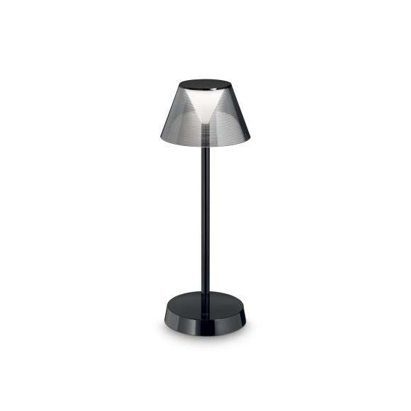 Ideális Lux 250274 újratölthető asztali lámpa Lolita érintőképernyős vezérléssel 1x7W | 3000K | IP44 - fekete