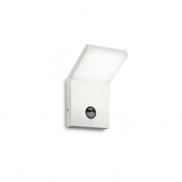 Ideal Lux 269146 LED kültéri fali lámpa mozgásérzékelővel Style 1x9,5W | 750lm | 3000K | IP54 - fehér