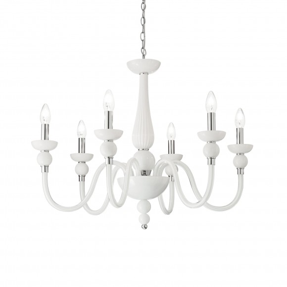 Ideal Lux I007151 mennyezeti függőlámpa Doge 6x40W|E14 - fehér