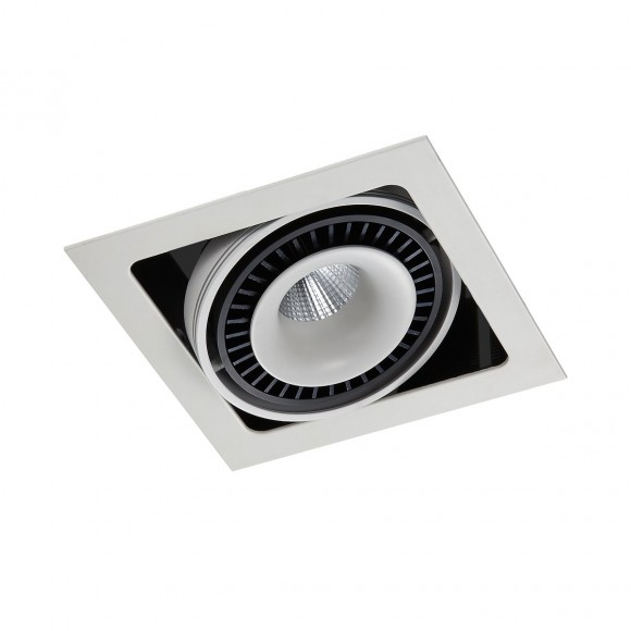 Italux GL7116-1/18W WH + BL LED süllyesztett mennyezeti spotlámpa Alesso 1x18W | 1340lm | 3000K - pozícionálható, fehér-fekete színű