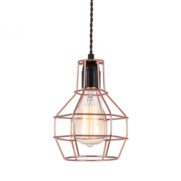 Ítalux MDM-2272/1 BK+COP mennyezeti függőlámpa 1x60W|E27