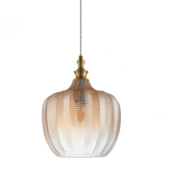 Italux PND-8014-1A-CH mennyezeti függőlámpa Sabres 1x60W | E27 - sárgaréz, pezsgős üveg formájú