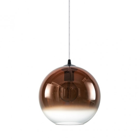 Italux PND-8332-250-CP mennyezeti függőlámpa Namelo 1x60W | E27 - matt fekete, réz