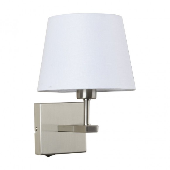 Italux WL-1122-1-A-SN-RO-WH fali lámpa Norte 1x60W | E27 - nikkel, fehér