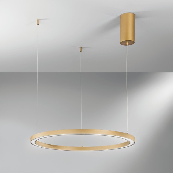 Luce Ambiente Design HOOP-S60-ORO LED mennyezeti függőlámpa HOOP | 30W integrált LED forrás | a kábelen | aranyszínű