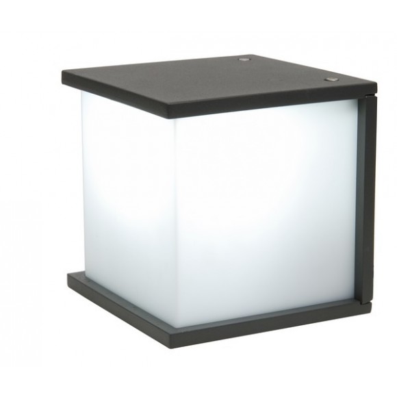Lutec LT5184601118 fali lámpa Box Cube 1x60W | E27 | IP44 - opál, sötétszürke