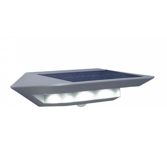 Lutec LT6901401337 LED LED napelemes fali lámpa Ghost mozgásérzékelővel 1x2W | 260lm | 4000K | IP44 - szürke
