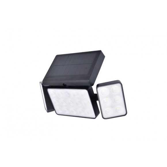Lutec 6935502330 LED kültéri napelemes fali lámpa Tuda mozgásérzékelővel 1x7,4W | 1500lm | 2700-6500K | IP44 - fekete