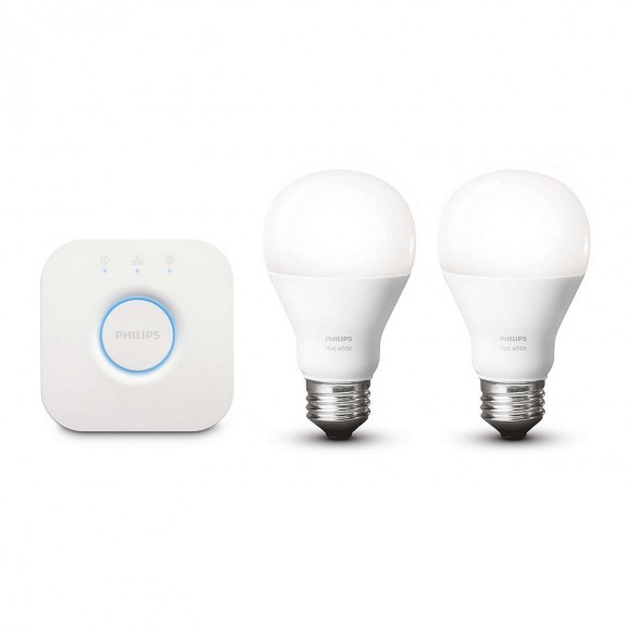 Philips Hue 8718696449554 intelligens készlet - 2 db LED izzó + Bridge 1x9,5 W | E27 | 2700K - White