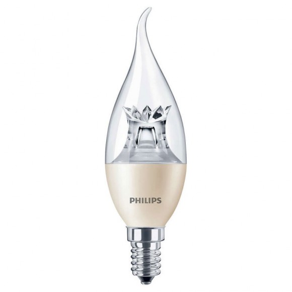Philips 6W energiatakarékos LED izzó -> ekvivalens 40W E14 - MASTER LEDcandle DT 6-40W E14 827 BA38 CL