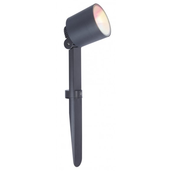Lutec 66092505118 LED kültéri leszúrható oszloplámpa Explorer 1x7W | 430lm | RGB | 2700-6500K | IP54 - intelligens, állítható fejjel