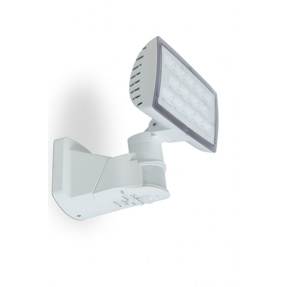 Lutec 7629501331 LED kültéri reflektor érzékelővel Peri 1x16W | 5000K | IP54 - intelligens, állítható fejjel