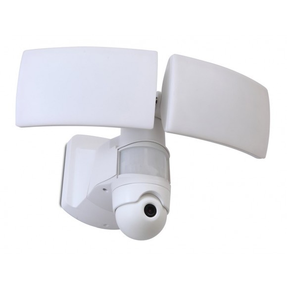 Lutec 7632401053 LED kültéri reflektor kamerával és érzékelővel Libra 1x38W | 5000K | IP44 - intelligens, 2 állítható fej