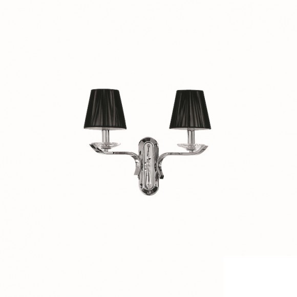 Ideal Lux 020617 fali lámpa Accademy 2x40W|E14 - fekete
