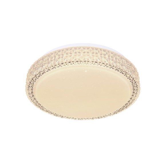 Globo 41749-12 LED mennyezeti lámpa Ovi 1x12W | 890lm | 2700-4200-6500K - csillogó hatás, szabályozható, fehér, opál