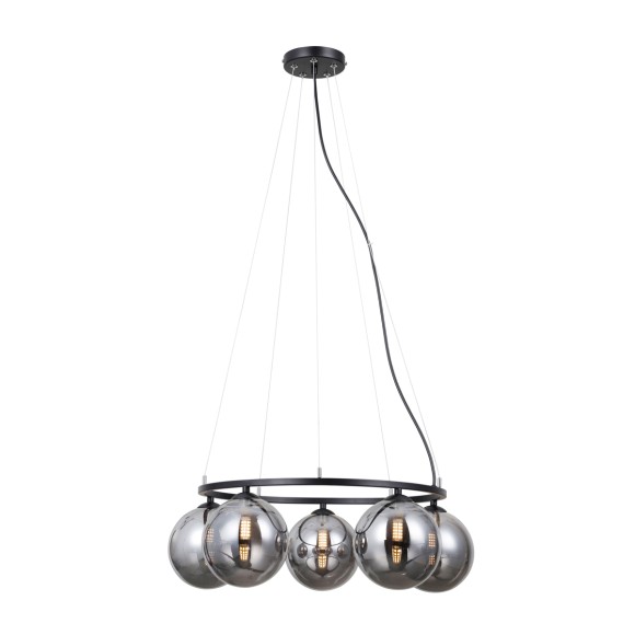 Italux PND-1098-5R-BK mennyezeti függőlámpa Molite G9