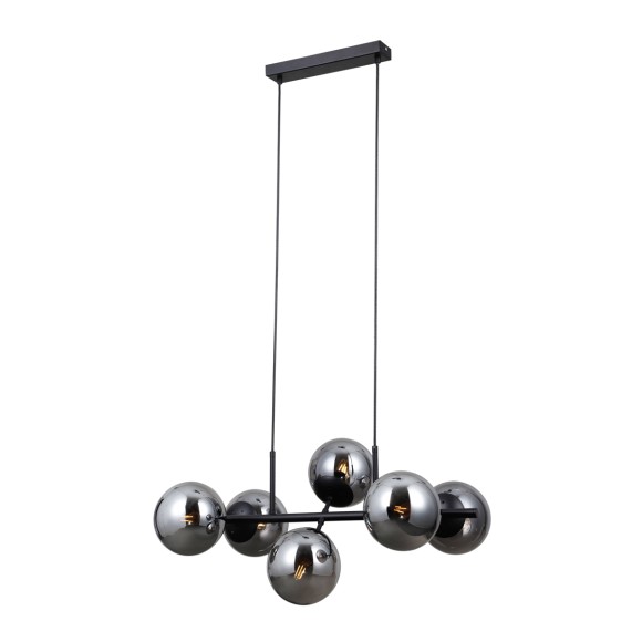Italux PND-1098-6-BK mennyezeti függőlámpa Molite E14