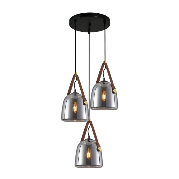 Italux PND-24342-3A-BK-SG LED mennyezeti függőlámpa Solta | 3x40W E27