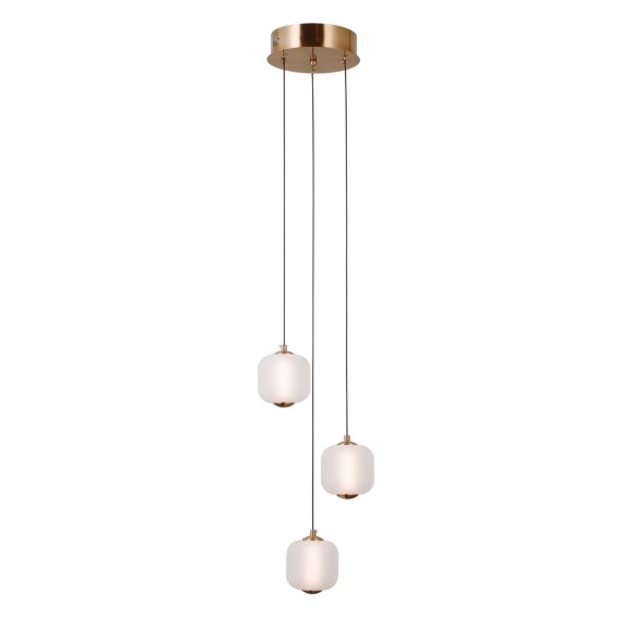 Italux PND-34362-3-HBR-OPAL LED mennyezeti függőlámpa Ganti | 8W LED | 865lm | 3000K