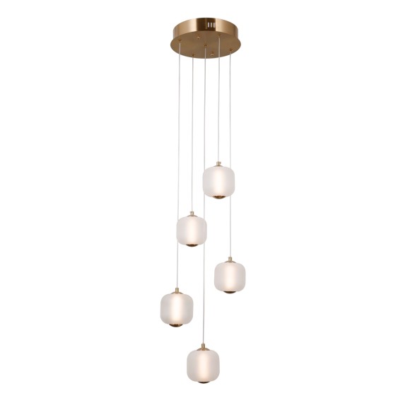 Italux PND-34362-5-HBR-OPAL LED mennyezeti függőlámpa Ganti | 12W LED | 1300lm | 3000K