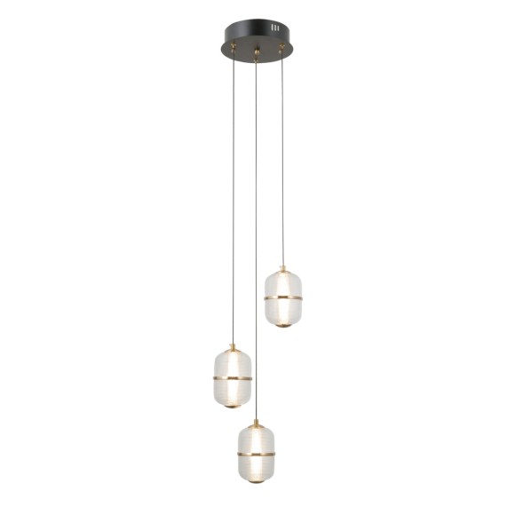 Italux PND-34375-3-BK LED mennyezeti függőlámpa Alani | 15W LED | 1170lm | 3000K