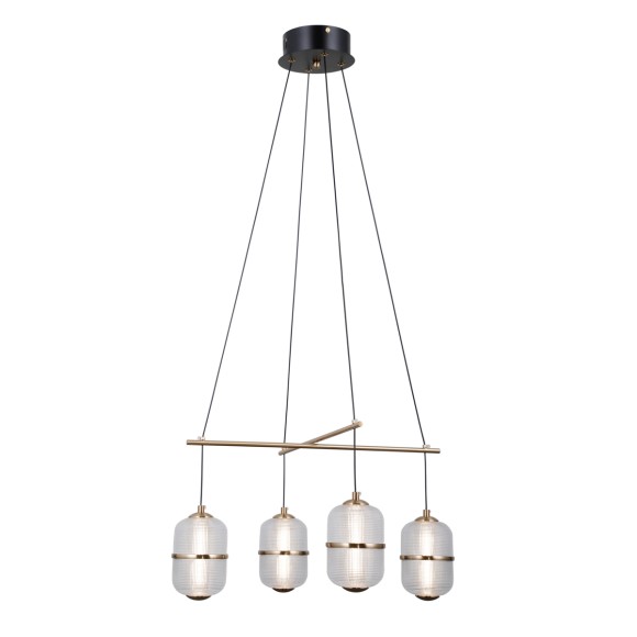 Italux PND-34375-4-BK LED mennyezeti függőlámpa Alani | 24W LED | 1931lm | 3000K