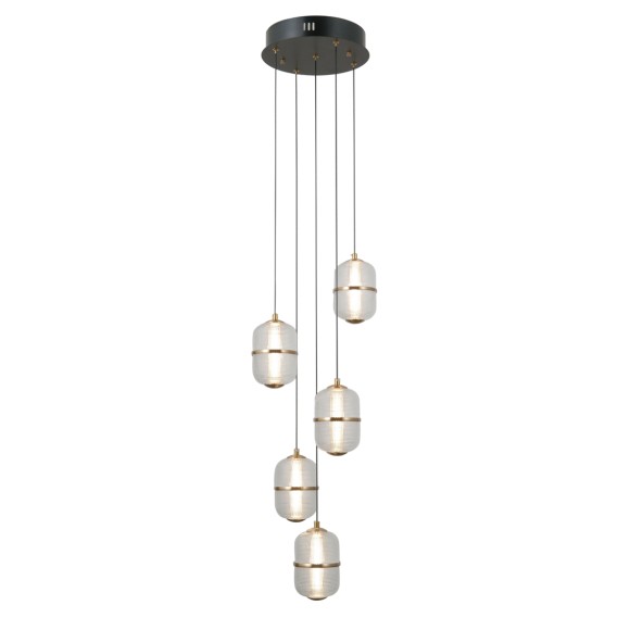 Italux PND-34375-5-BK LED mennyezeti függőlámpa Alani | 28W LED | 2184lm | 3000K