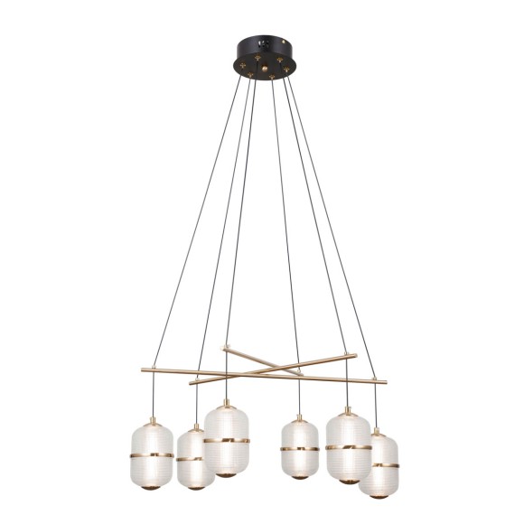 Italux PND-34375-6-BK LED mennyezeti függőlámpa Alani | 32W LED | 2496lm | 3000K