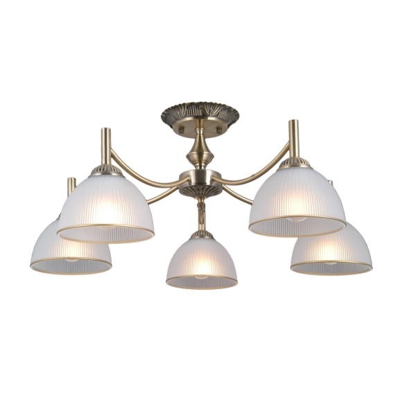 Italux 5906630854721 mennyezetre szerelhető lámpa Fener | 40W E27 | sárgaréz | opál