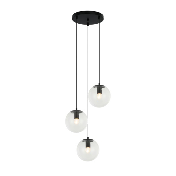 Italux PND-58867-3S-BK mennyezeti függőlámpa Sarpo E27
