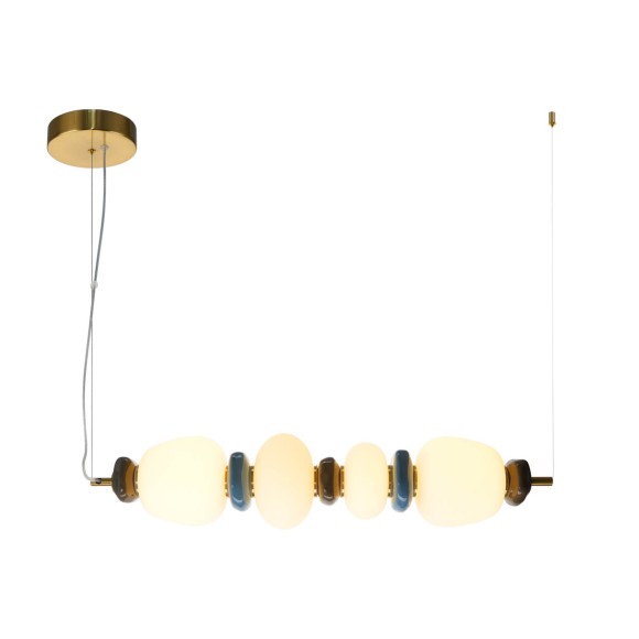 Italux PND-94981-4C-GD LED mennyezeti függőlámpa Evans | 22W integrált LED forrás | 3000K | aranyszínű | opál