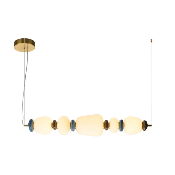 Italux PND-94981-5A-GD LED mennyezeti függőlámpa Evans | 26W integrált LED forrás | 3000K | aranyszínű | opál