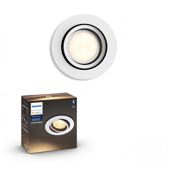 Philips Hue 50411/31/P9 LED süllyesztett lámpa Milliskin 1x5,5W | GU10 | 2200-6500K - Bluetooth, intelligens