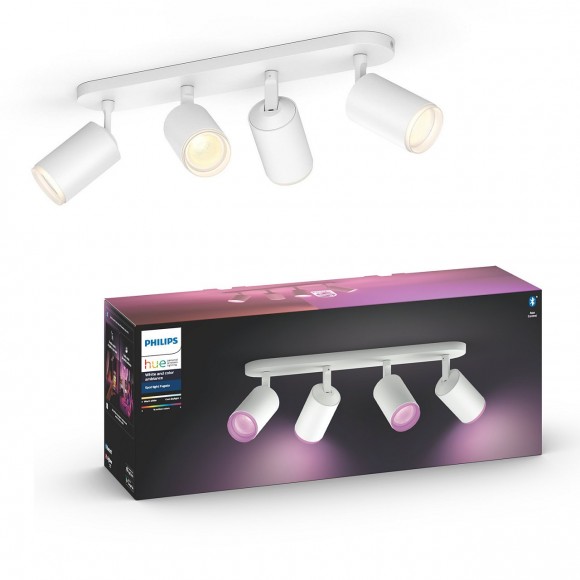 Philips Hue 50634/31/P7 mennyezeti spotlámpa Fugato 4x5,7W|GU10|2000-6500K|RGB - Bluetooth, White and color Ambiance