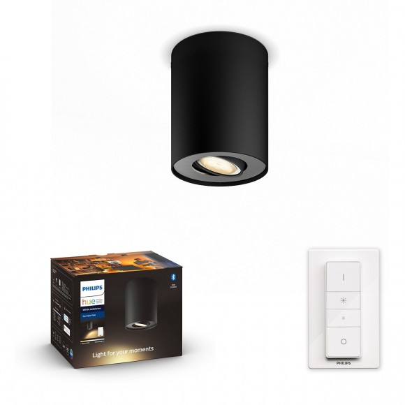 Philips Hue 56330/30/P7 LED mennyezetre szerelhető lámpa Pillar 1x5,5W | GU10 - Bluetooth, távirányítással
