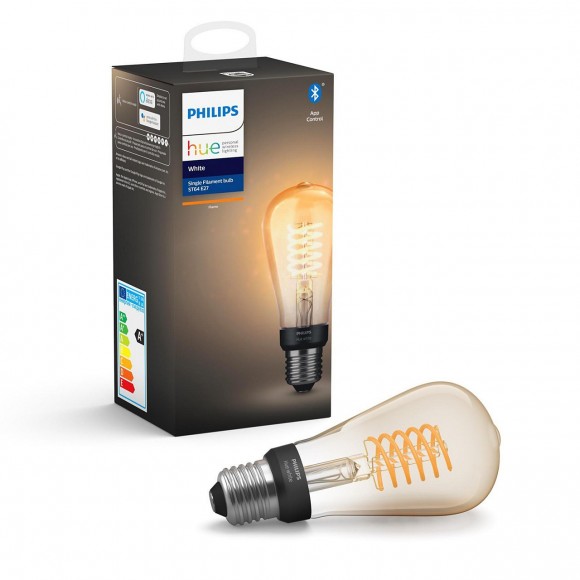 Philips Hue 8718699688868 LED izzó Filament 1x7W|E27|2100K - Bluetooth, White