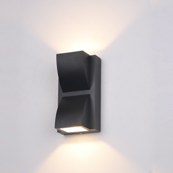 Italux PL-437B LED kültéri fali lámpa Edgar 1x6W | 120 lm | 3000K | IP54 - fekete