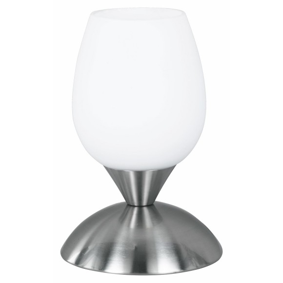 Trio R59441007 asztali lámpa Cup II 1x40W | E14 - érintőkapcsoló, ezüst, fehér