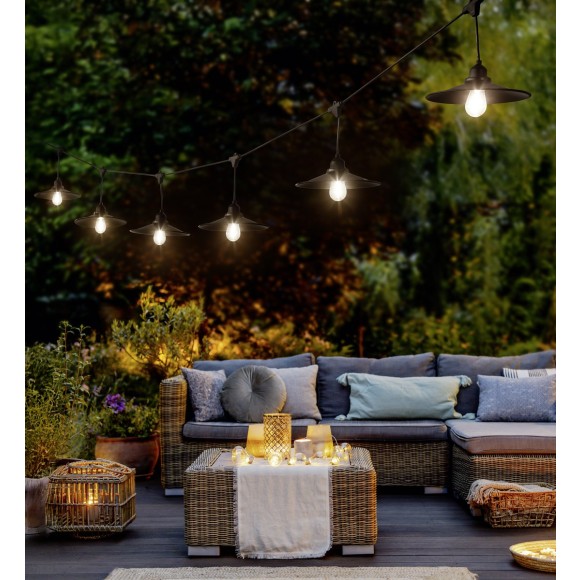 Trio TR74771932 LED kültéri fényfüzér CHAIN  | 1W E27 | 10x80lm | 3000K