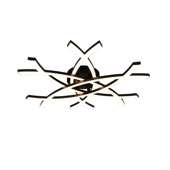 Trio TR63691132 LED mennyezetre szerelhető lámpa POLLOCK  | 33W integrált LED forrás | 1x3800lm | 3000K | fekete