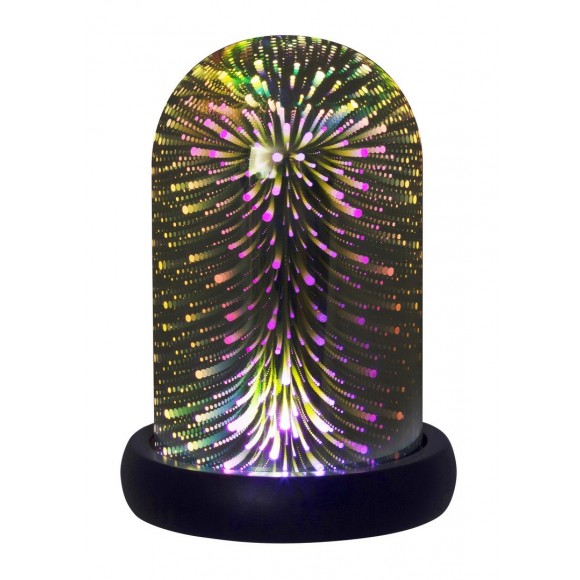Rabalux 4550 LED dekorációs asztali lámpa Joyce 1x0,5W | 3xAAA - 3D hatás, fekete