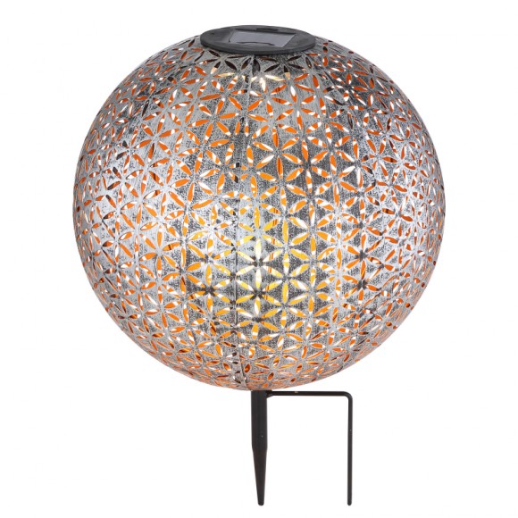 Globo 33629 LED kültéri napelemes lámpa 1x0,06W | 3000K | IP44 - leszúrható, ezüst