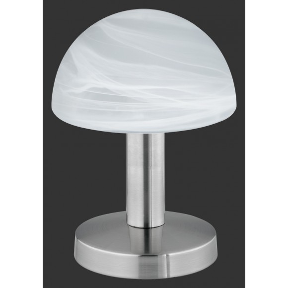Trio 599100107 asztali lámpa Fynn II 1x40W | E14 - érintőkapcsoló, nikkel, fehér