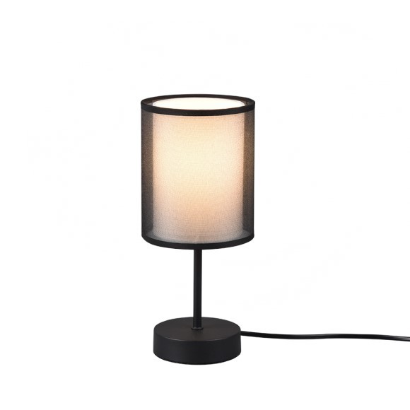 Trio 511400132 asztali lámpa Burton 1x28W | E14 - billenőkapcsoló, fehér, fekete