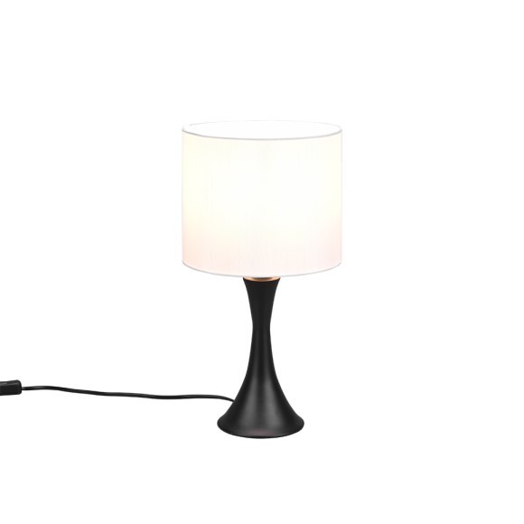Trio 515700132 asztali lámpa Sabia 1x40W | E27 - billenőkapcsoló, fekete, fehér