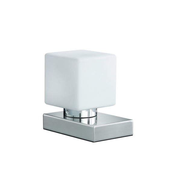 Trio 590200107 asztali lámpa Till II 1x40W | E14 - érintőkapcsoló, nikkel, fehér